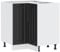 vidaXL Mueble bajo esquinero de Cocina Lucca Madera ingeniería Negra