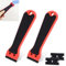 Plastic Scraper Tool Non Scratch,2 PCS Plastic Paint Scraper Tool Non Scratch with 100 PCS Blades,Long Handle Hob Scraper for Glass Hobs Non Scratch for Scraping,Caulk Scraper Tool,Blade Scraper Tool