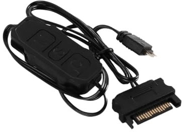 Tiardey Controller ARGB 5V 3pin con Alimentatore SATA modalità Luce Integrate per Scheda Madre Senza ARGB 5V per Striscia Luminosa per Ventola ARGB Fai da Te e Pannello di Illuminazione