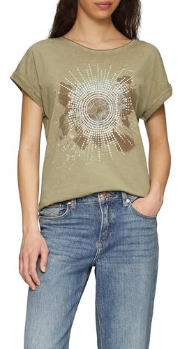 QS Oversize-Shirt in gewaschener Optik mit Frontprint