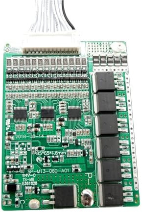 QZCX BMS-Schutzplatine, 3,6V/3,7V Li-en-Zelle 10S 36V 20A und 13S 48V 30A BMS, for 36V 20Ah oder 48V 30Ah Lithium-en-Akku, mit Balance-Funkt,Gute Wärmeableitung(13S 48V 30A)