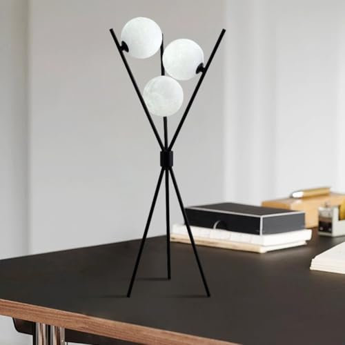 TMKOO Moderne Stehleuchte for Wohnzimmer - Schlichter LED Stehlampe mit Glasschirm & Eisengestell, Druckschalter, 3 Lichtfarben (Warmweiß/Kaltweiß/Tageslicht), Hochlampe for Schlafzimmer/Büro(65cm)