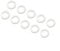 Circular Saw Reduction Set 10 Pieces Metal Blade Conversion Bushing Adapter Arbor for Power Tool Workshop Equipment Disc Conversion Silver(25.4-16mm)