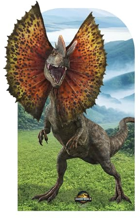 Star Cutouts SC4725 Dilophosaurus Stand-In Jurassic World Rebirth Cardboard Cutout 135cm – Interactive Dinosaur Party Photo Prop & Event Display