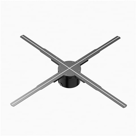 Ventilatore olografico 3D, display pubblicitario con 224 perle luminose a LED, videoproiettore da parete olografico 3D for esterni Ampio angolo di visione