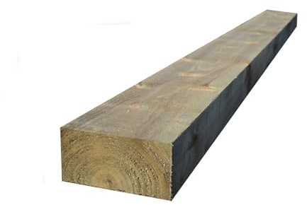 Treated Softwood Railway Sleepers Garden 100 x 200 x 1.2m (Brown)