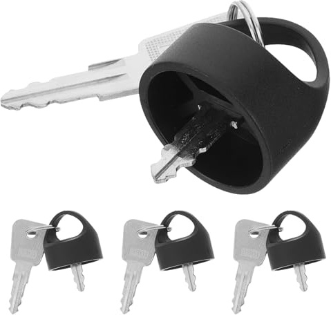 Yardenfun 4 Sets Mini Scooter Key Replacement Electric Mobility Scooter Keys for Wheelchair Trolley Electric Bike Easy Pull Ignition for Seniors Compatible with Models