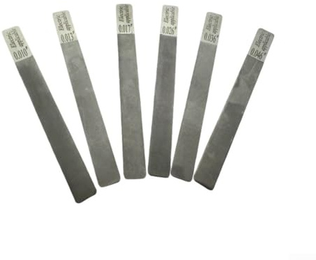 Shophubio Lot de 6 limes à sillet de guitare en acier inoxydable avec poignées ergonomiques pour classement et couronnement professionnels (électrique 10-46)