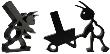 anneratteryer 2 Pièces Noir Porte Papier Toilette en Forme d'insecte Support Papier Toilette Aucun Perçage Nécessaire,Mühelos zu Platzieren,Praktisch für Badezimmer,Wohnzimmer und Schlafzimmer.