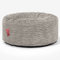 Lounge Pug Sitzsack Pouf 65 cm Rund, Nerzfarben Cordstoff, Bequemer Sitzhocker oder Fußhocker, Sitzpouf