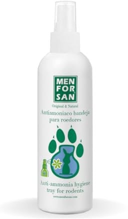 MENFORSAN Antiamoniaco Natural para Bandejas de Gatos y Roedores - Elimina Olores de Orina, Seguro y Eficaz, 125 ml
