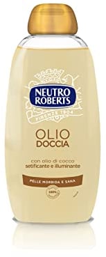 Neutro Roberts Olio Doccia con Olio di Cocco, Ottimo per Pelli Delicate, Formula Addolcente e Protettiva per una Pelle Morbida e Sana, Deterge e Idrata, Non Unge, Flacone da 250 ml