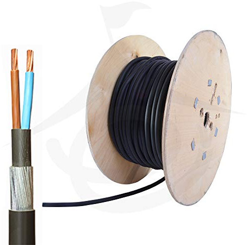 50m Drum 1.5mm 2 Core SWA Steel Wire Armoured Outdoor Cable 6942X XLPE SWA PVC
