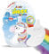 INKEE Foamy Rainbow | Regenbogen Badebombe Kinder Badezusatz mit Erdbeer-Duft, Badekugel in Wolken oder Einhorn Form, 150g