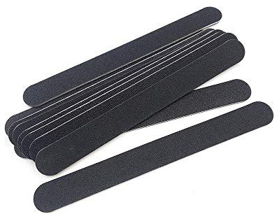 10PCS Nail Files Set Professional Nail File Black Double Sided Emery Board Manicure Kit for Nail Grooming and Styling (100/180 Grit)