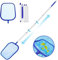Retino per Piscina,Piscina Skimmer Leaf Net, Pool Skimmer con Asta Telescopica Lunga 1.6M per Piscina, Vasche,Pesci, Laghetto da Giardino