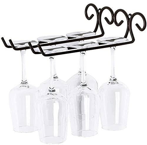 QQEE Colgador Copa Vino Metal, Elegante Portavasos para Vino, Portavasos para Vino, Soporte para Vino, Rack de Copas, para Bar Restaurante Cocina