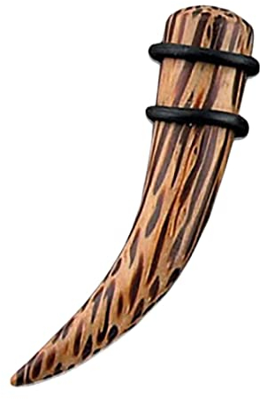 Taffstyle Piercing Ohrpiercing Expander Ohr Stab Organic Sichel Dehnungssichel Expander Ohr Holz Braun 4mm