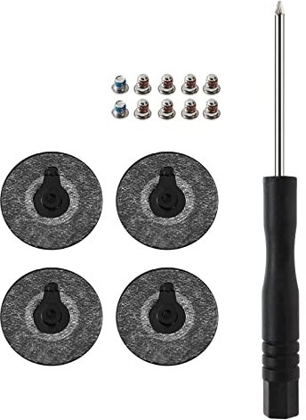 Create idea Lot de 4 Pieds en Caoutchouc de Rechange pour Ordinateur Portable Résistants à l'usure et Antidérapants Compatible avec MacBook Pro Retina A1398 A1425 A1502 avec Tournevis et Vis