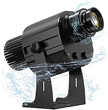 Projecteur Gogo LED à Image rotative Haute Puissance Projection Longue Distance étanche Projecteur LED GOBO personnalisé Lumière publicitaire, Noir (100W)