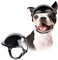 NAMSAN Haustierhelm Coole Motorrad Hundehelm aus Acrylnitril Butadien Styrol Kein Druck Auf das Ohr Einstellbar Hundehüte Kopfschutz Hundeschutzhelm für Radfahren Outdoor-Aktivitäten (Schwarz)