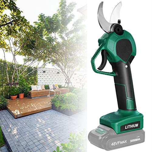 VA-Cerulean Akku Astschere Elektrische Gartenschere 3000mAh Wiederaufladbarer Baumschere, MAX 30mm Schnittdurchmesser Gartenscheren Akku Obstbaumschere für Gärten, Äste, Blumenbeete