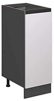 Vicco Apothekerschrank R-Line, Weiß/Anthrazit, 30 cm J-Shape, ohne Arbeitsplatte