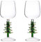 Luxshiny 2pcs Christmas Tree Goblet Elegant Wine Glass for Parties and Events Versatile Drinkware for Wine Juice and Cocktails Holiday Tableware