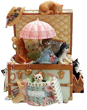 UWALLS Spieluhr Spieluhr, Katzen-Schmuckkästchen, Spieluhr, Mädchen-Geburtstagsgeschenk for Familie und Freunde, Spieluhr Geschenke