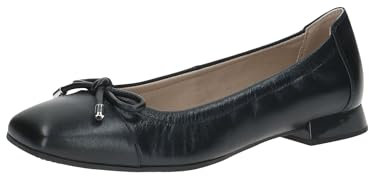 CAPRICE Damen Ballerinas mit Schleife Elegant, Blau (Ocean Nappa), 39 EU