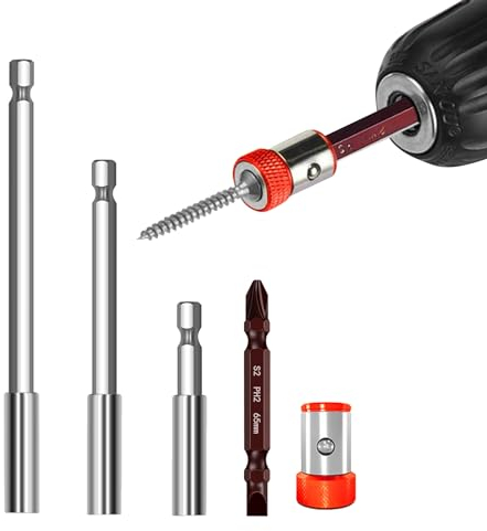 Portainserti Magnetico per Avvitatore, Avvitatore Cartongesso Inserto per Cartongesso Porta Inserti per Avvitatore Professionali Portapunte Magnetico Prolunga Avvitatore