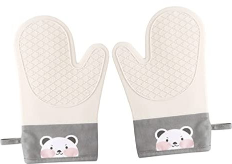 ABOOFAN Insulated Thick Gloves Baking Oven Mittens Anti- Scald Oven Gloves Pattern Oven Gloves Oven Hot Mitts Pot Holders for Kitchen Oven Potholder Micro-wave Oven Cotton