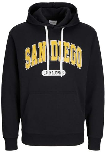 JACK & JONES Herren Jjebradley Varsity Sweat Hood Styd Kapuzenpullover