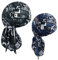 WTACTFUL 2pcs Sports Bandana Cap Kopftuch Herren Damen, Sommermütze Radmütze Fahrradmütze Fahrrad Mütze Kopfbedeckung Drucke Schwarz, Blau