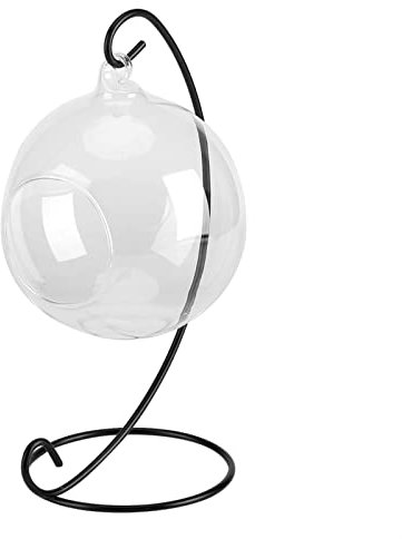 Jardinière en Verre Suspendue, Vase en Verre Suspendu, Terrarium pour Plantes, Grand Vase en Verre Suspendu avec Cadre pour Plantes aériennes, jardinières succulentes