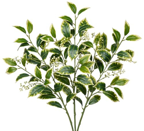 Arborus 3 STK Künstliche Zweige Äste und Zweige Deko 79 cm Kunstzweige Grün | Ficus Zweig Dekozweige Künstlicher Zweig für Vase Künstliche Äste für Tisch Zimmer Deko