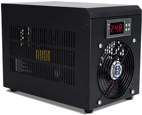 HENGCMM 220V Refroidisseur d'aquarium 60L/160L/300L Refroidisseur d'aquarium, Machine de Refroidissement de compresseur par Eau pour méduses Plantes Aquatiques Corail Cristal,160L/42GAL