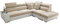 All4All Ecksofa mit Schlaffunktion Prude 282 x 227 cm - Schlafcouch mit Bettkasten – Couch mit Schlaffunktion – L-Form Sofa - Schlafsofa - für 4 Personen - Rechte Seite -Beige/Weiß - Modern 26