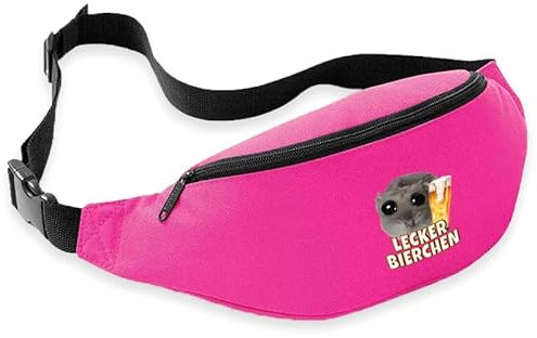 Lecker Bierchen - Bauchtasche - Bauchtasche | Malle | Party | Urlaub | lustige Sprüche | Festival | Umhängetasche | Pink