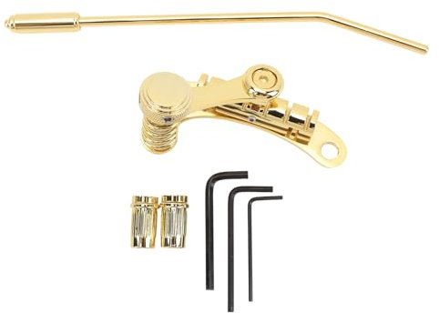 Gitarre Tremolo Saitenhalter E-Gitarre Vibrato Brücke Saitenhalter Tune O Matic Stil E-Gitarre Brücke Stop Bar Saitenhalter (GOLD)