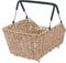 Basil Cento Rattan Look Multi System Fahrradkorb - Hinten, 22L, Seagrass, Wetterfest, inkl. Multi NX Boden, passend für alle gängigen Gepäckträgersysteme (MIK, Racktime, Cube Acid)