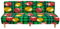 Hiseng 3D Weihnachten Sofabezug Ohne Armlehne 2-3 Sitzer Armlose Sofaüberwurf Stretch Sofahusse Spandex Abdeckung Futon Protector Antirutsch Couch Schlafsofa (Grün kariert,160-190cm)