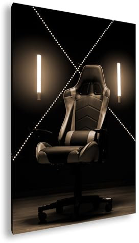 deyoli Futuristischer Gaming-Stuhl, inszeniert in dramatischem Lichtdesign Format: 60x40cm Effekt:Sepia XXL Kunstdruck Motiv auf Holzrahmen/Leinwandbild/Wandbild/Wohnzimmer Dekoration