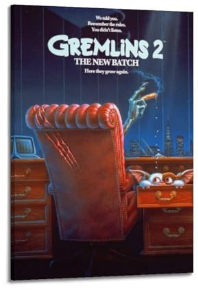 DGYKJTYDW Gremlins Sequel Filmposter, dekorative Malerei, Leinwand, Wandposter und Kunstdruck, moderne Familienschlafzimmer-Dekoration, Poster, 60 x 90 cm