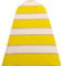 TUOLON Made in Italy Ironing Board Cover 60 x 140 cm Universal for Steam Irons Practical and Soft Ironing Board Cover with Elastic Cover – Striped Yellow and White