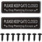 2 Pcs Please Close The Gate Sign,Beware of The Dogs Sign Outdoor Gate,Guard Dogs Warning Sign,Weather/Fade Resistant, Easy to Install and Read (Black)