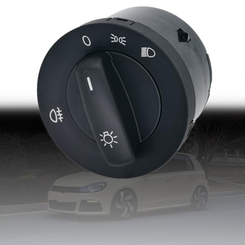 Interruptor de Los Faros Mando Luces Faros antiniebla compatible con VW Golf MK5 MK6 Passat B6 Jetta 5 6 Tiguan Touran Caddy Eos 1K0941431BB