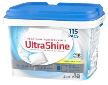 Fakhri Ultra Shine Dishwasher Pacs – 115 Count | All-in-One Detergent Pods with Rinse Aid & Grease-Cutting Power for Spotless Dishes