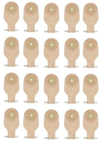 Tagtight 20 Stück Stomabeutel, Kolostomiebeutel, Einteilig Drainagebeutel Stomabeutel, Entleerbare Beutel für Kolostomie, Ileostomie, Stomapflege, 20-60 mm Ablassventil, Kolostomiebeutel