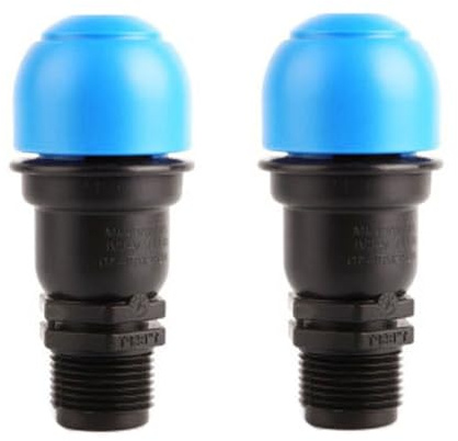 2 válvulas de alivio de aire de 1 pulgada de plástico de liberación de aire y válvula de purga de vacío, accesorio de riego para sistemas de goteo agrícolas